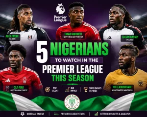 5 Nigerians to watch in the Premier League this season featuring Nigerian football players