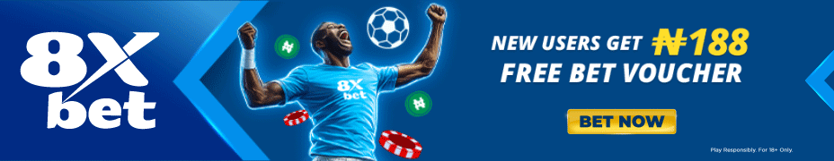 8XBet ₦188 Welcome Sports Credit