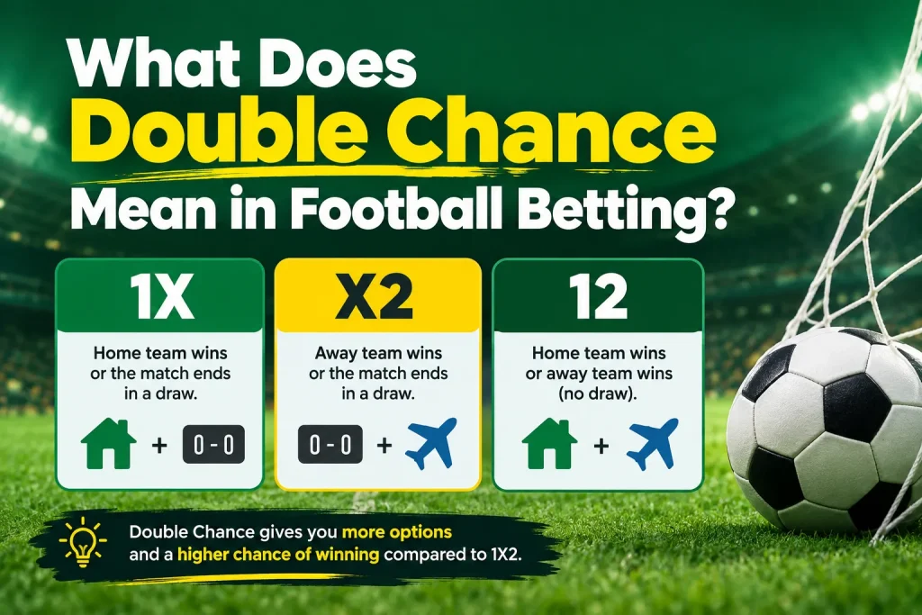 Double Chance football betting explained with 1X X2 and 12