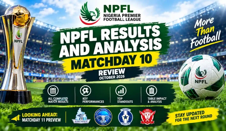 NPFL Matchday 10 results and analysis for the 2026/27 Nigerian football season