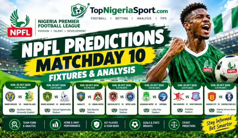 NPFL predictions and Matchday 10 preview for Nigerian Premier Football League fixtures